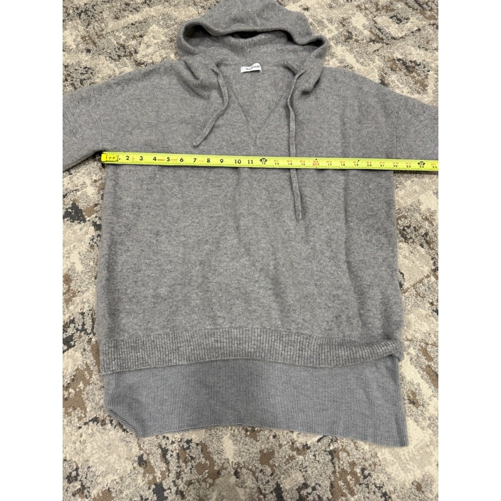 NAADAM Layered 100% Cashmere Hoodie Oversized Sweater in Grey Color sz M $465 - Picture 8 of 10